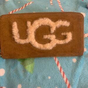 Brown UGG wallet with zipper